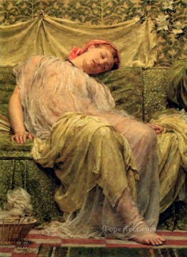 労働かごの女性像 アルバート・ジョセフ・ムーア Oil Paintings